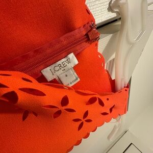 J. Crew Orange Midi Dress